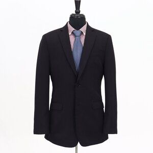 DKNY 40L Black Solid 2-Button Sport Coat Blazer Jacket G742